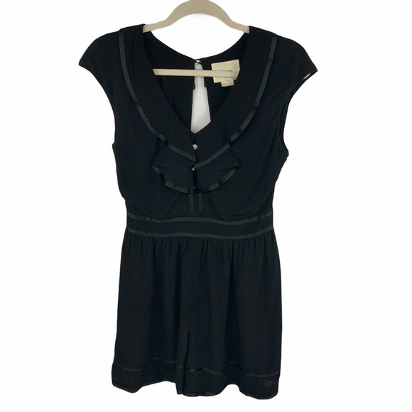 Anthropologie Elevenses Lexa Ruffle Romper Size 4 - Picture 3 of 9